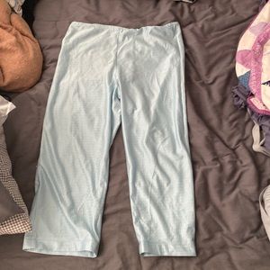 Blue satin home made pajama pants